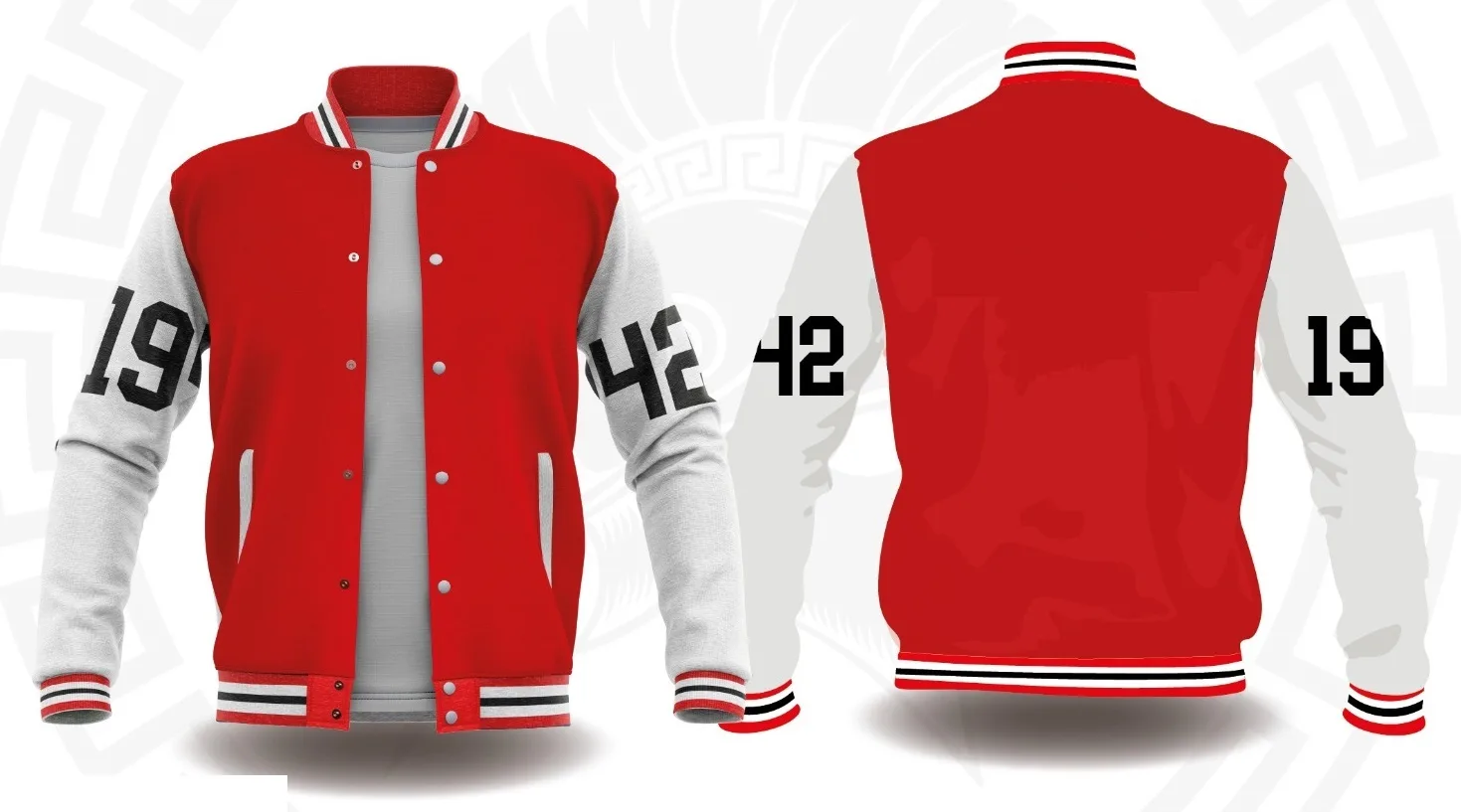 Bomber Jacket 03: digital sewing pattern for women — two-tone varsity jacket with snap front — Moldey