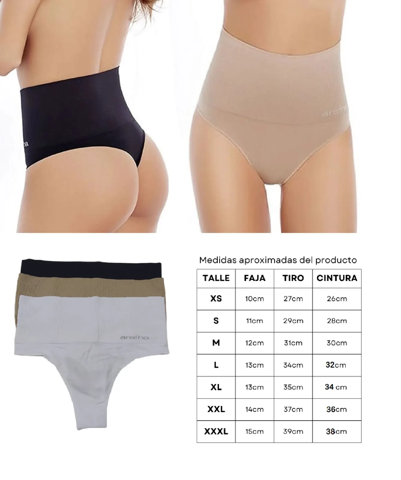 كيلوت تانغا: باترون خياطة رقمي للنساء — كيلوت تانغا بخصر عال وحزام عريض — Moldey
