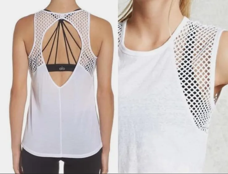 T-Shirt 01-L: digital sewing pattern for women — loose tank top with open back and mesh panels — Moldey