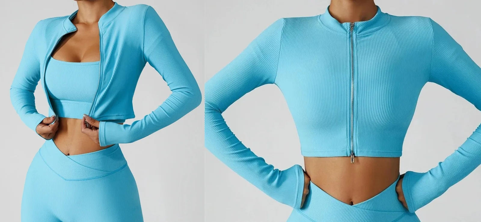 Top Jacket 02-L: digital sewing pattern for women — cropped ribbed jacket with hand-covering cuffs — Moldey