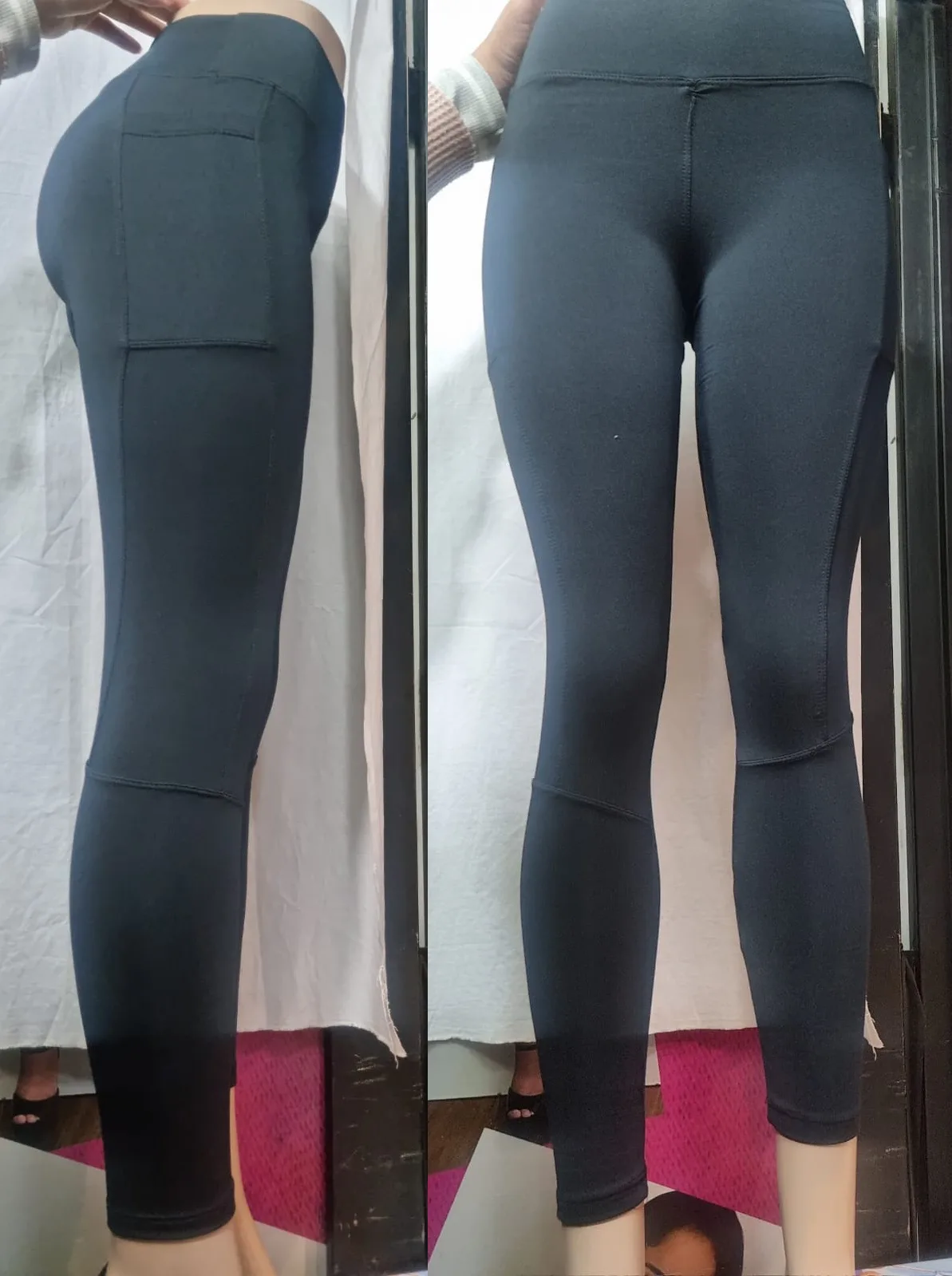 Leggings 23-L: digital sewing pattern for women — high-waisted leggings with pocket and panels — Moldey