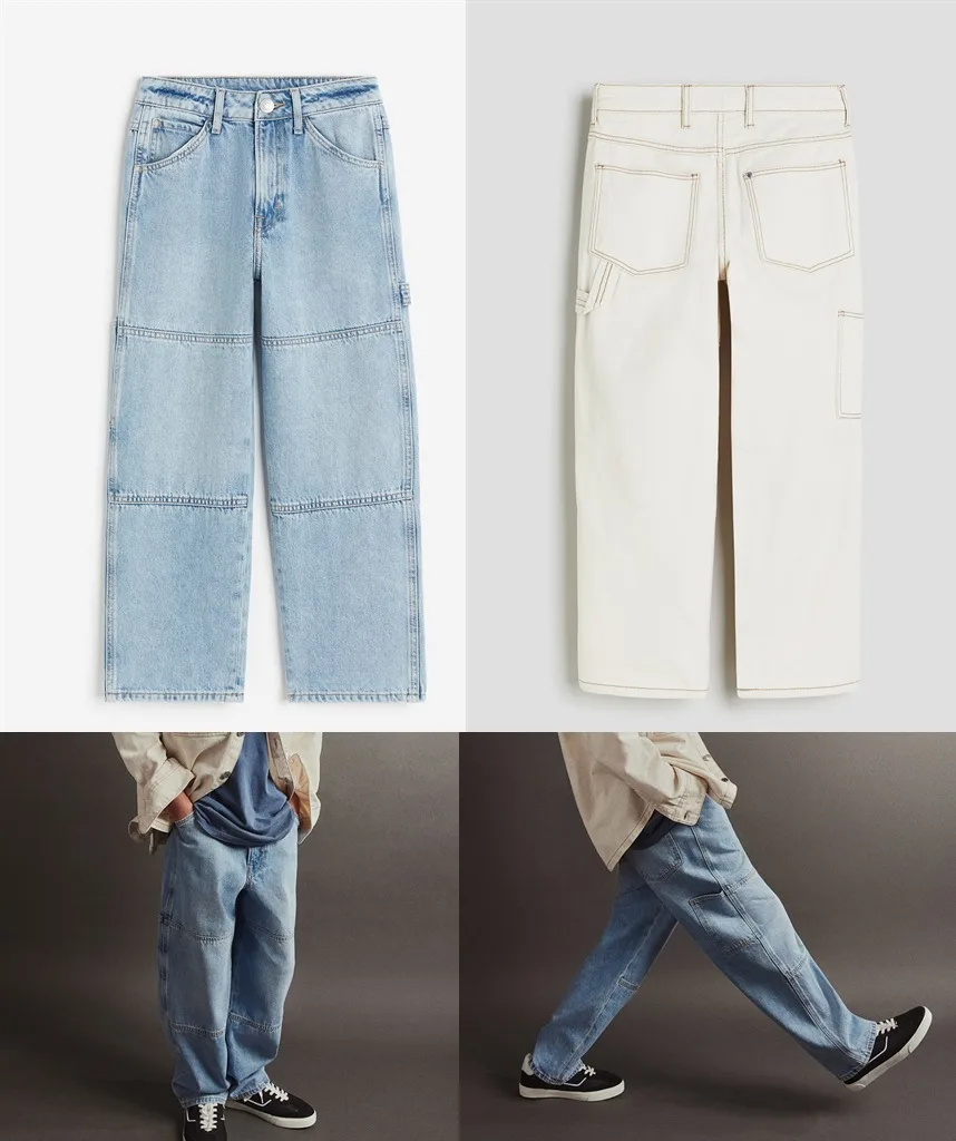 Jeans: digital sewing pattern for men — carpenter jeans with knee and thigh panels — Moldey