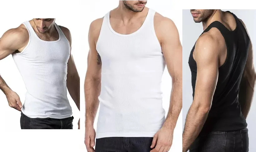 Men's Tank Top: digital sewing pattern for men — ribbed fitted tank top with wide straps — Moldey