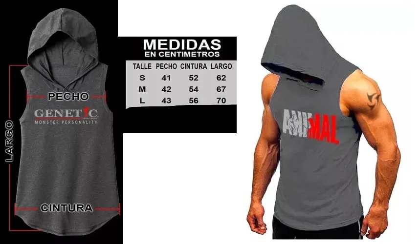 Men's Tank Top 06: digital sewing pattern for men — hooded tank top with curved hem — Moldey