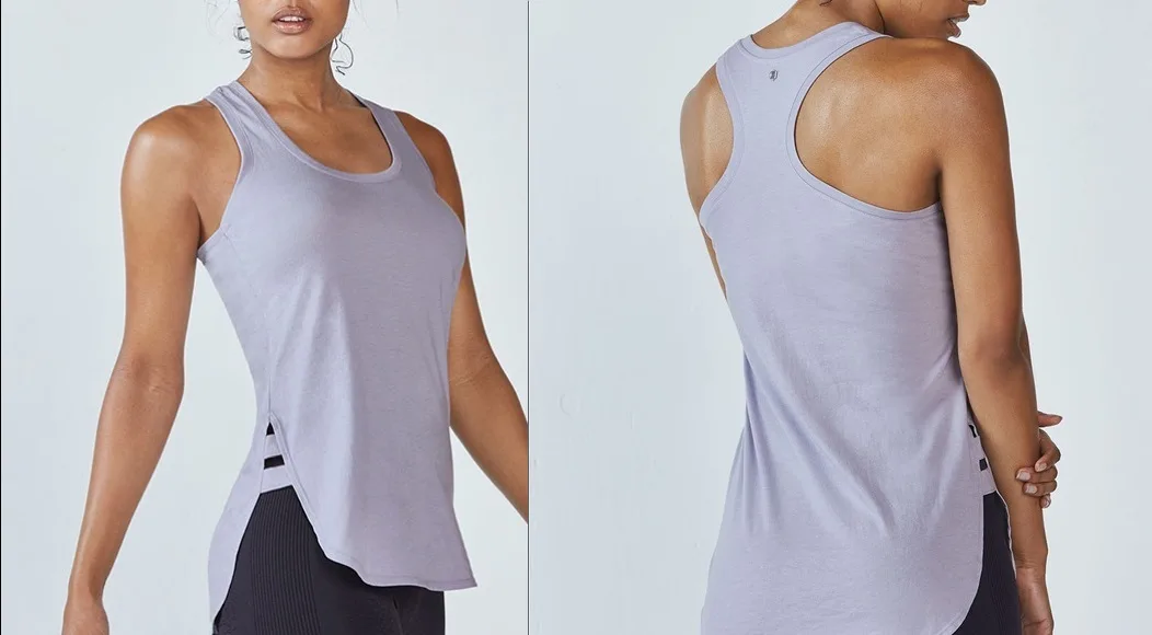Tank Top 13: digital sewing pattern for women — loose racerback tank with curved hem — Moldey