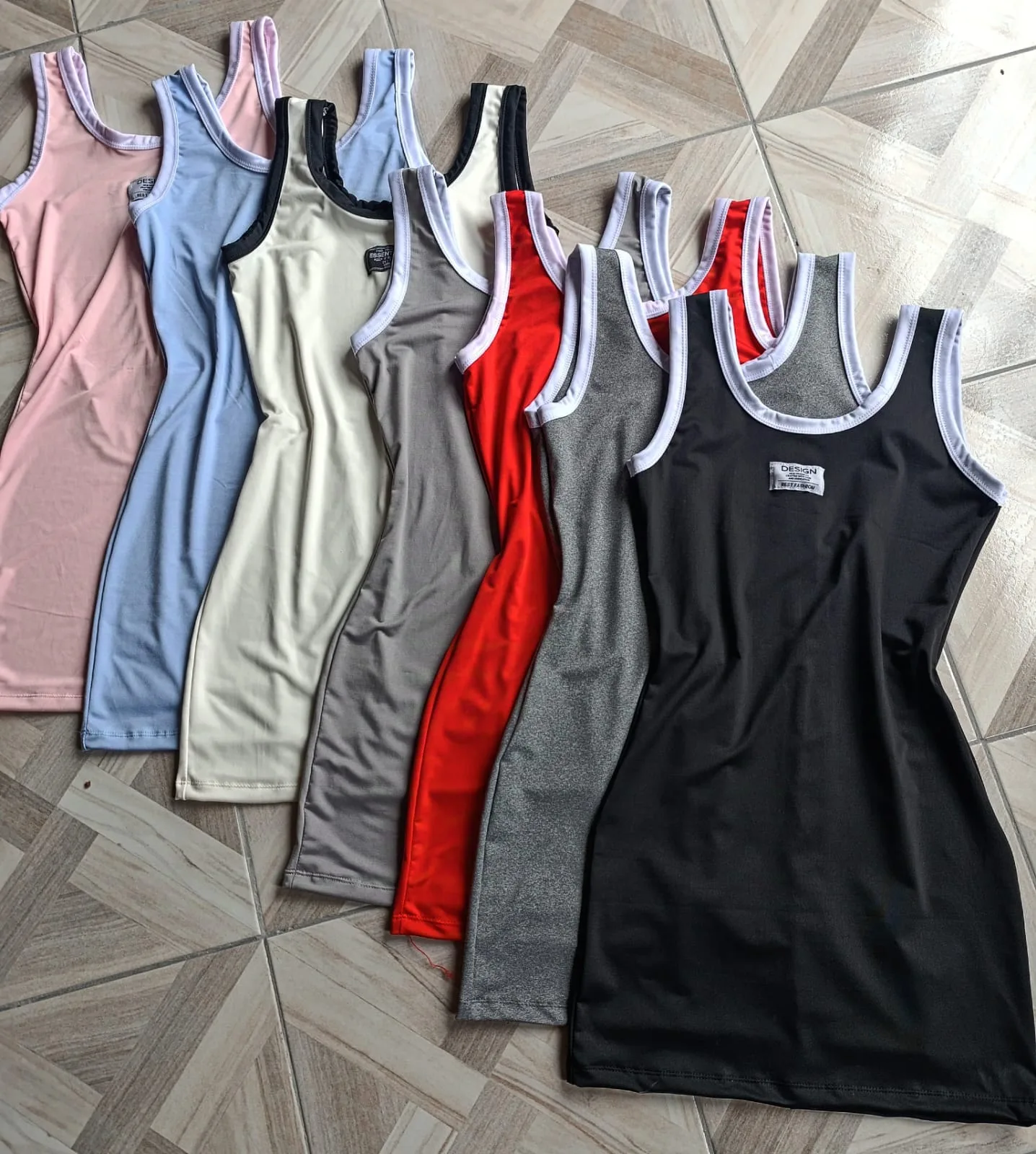 Women's Dress: digital sewing pattern for women — fitted tank-style dress with contrast binding — Moldey