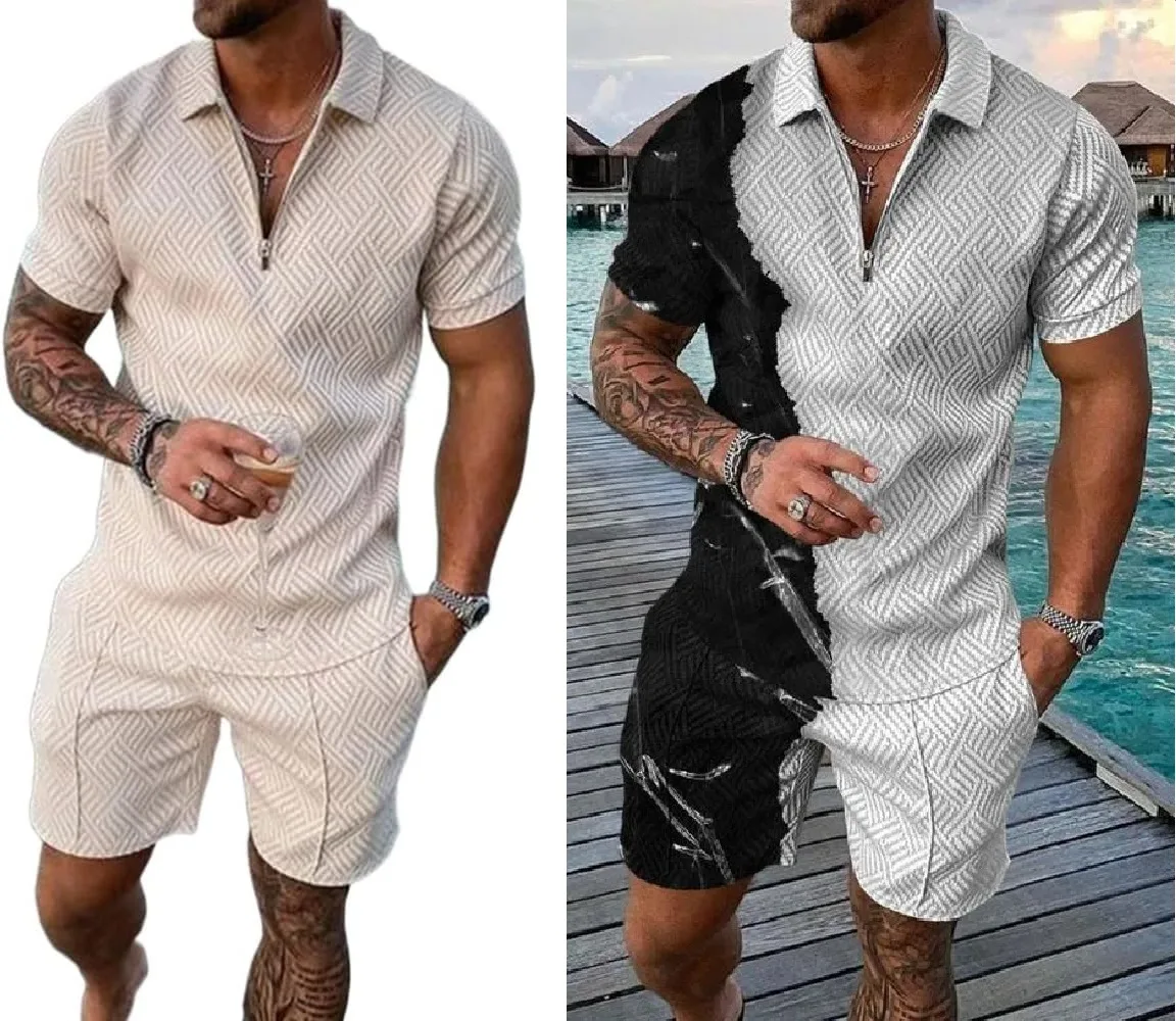 بولو رجالي: باترون خياطة رقمي للرجال — بولو ضيق بياقة قميص وسحاب قصير — Moldey