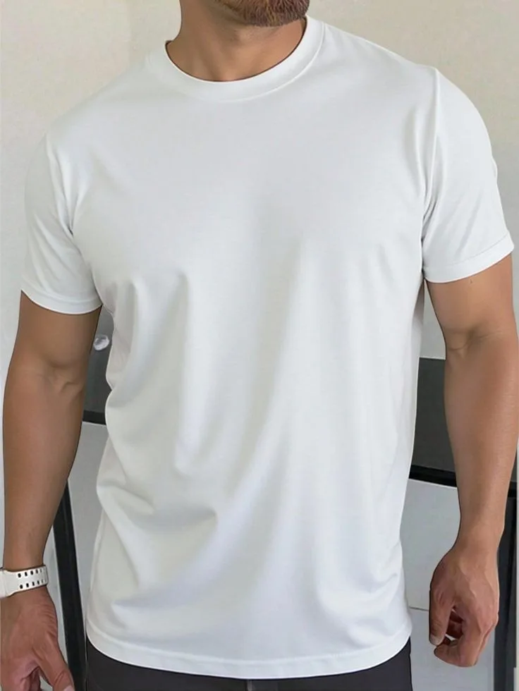 T-Shirt 139-M: digital sewing pattern for men — basic round-neck t-shirt with short sleeves — Moldey