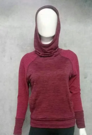 سويت شيرت 59: باترون خياطة رقمي للنساء — هودي بياقة عالية وأكمام بنسيج مضلع — Moldey