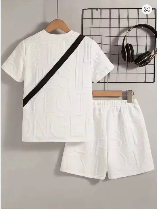 Shorts 153-B: digital sewing pattern for boys — embossed-texture shorts with elastic waist — Moldey