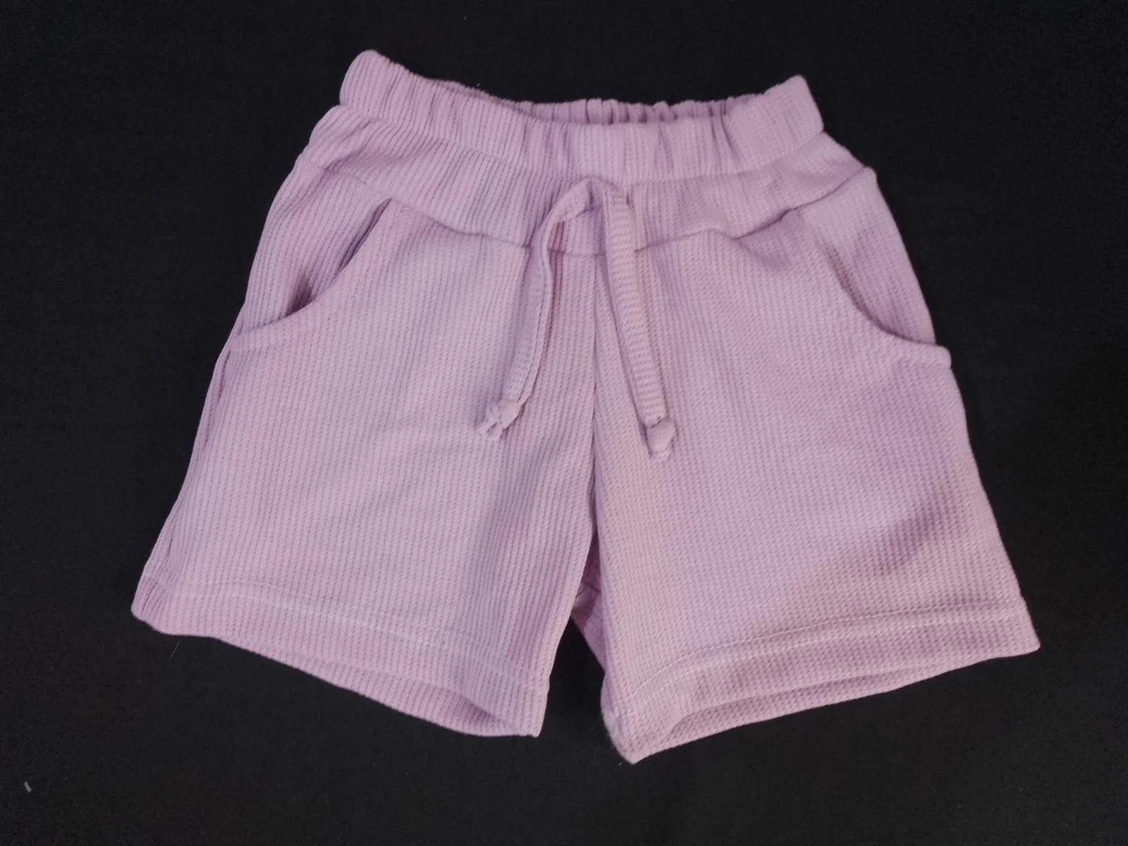 Shorts 224-G: digital sewing pattern for girls — waffle knit shorts with drawstring — Moldey