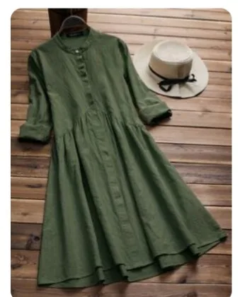 Dress 109: digital sewing pattern for women — button-front shirt dress with full skirt — Moldey