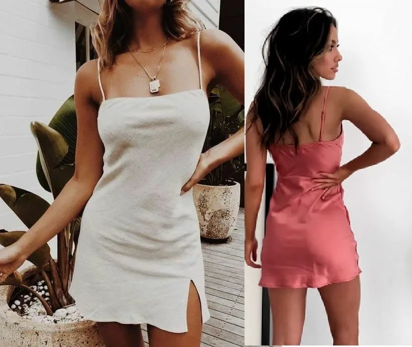 Dress 114: digital sewing pattern for women — short dress with thin straps — Moldey
