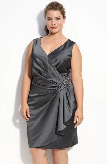 Dress 215: digital sewing pattern for women — wrap dress with waist draping and side flounce — Moldey