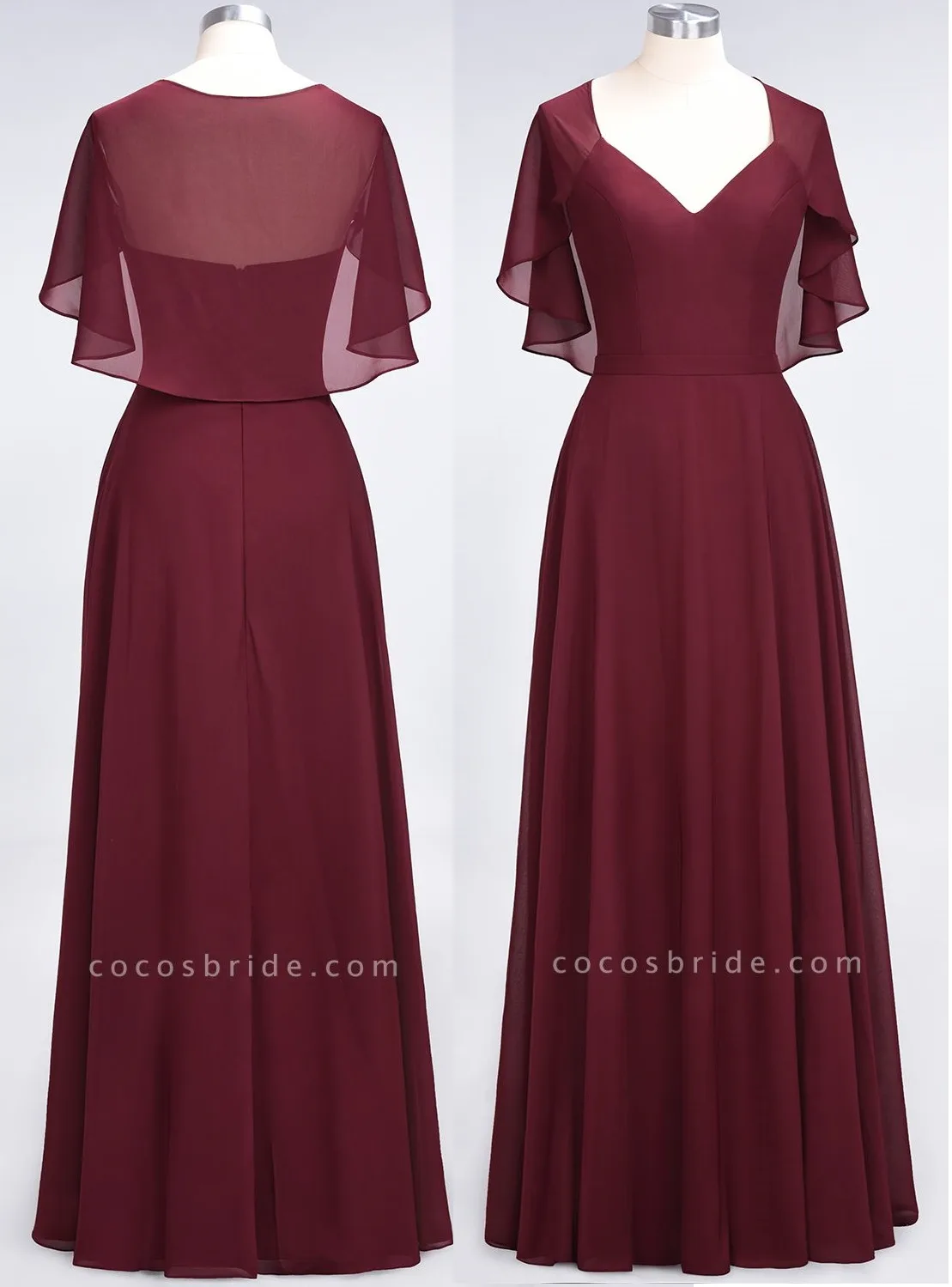 Dress 260: digital sewing pattern for women — long dress with chiffon capelet — Moldey