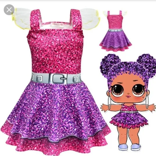Dress 21: digital sewing pattern for girls — fantasy dress with shoulder wings and ruffles — Moldey