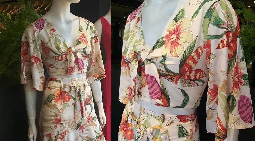 توب 41: باترون خياطة رقمي للنساء — توب متقاطع بطبعة زهور — Moldey