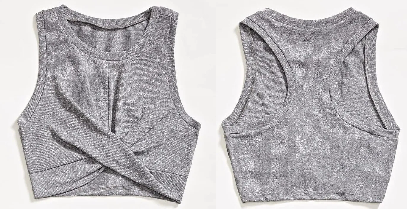 Top 105: digital sewing pattern for girls — ribbed sleeveless top with a front knot — Moldey