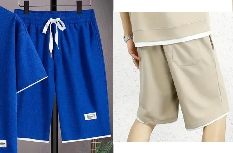 Bermuda Shorts 06: digital sewing pattern for men — athletic bermuda shorts with contrast piping — Moldey