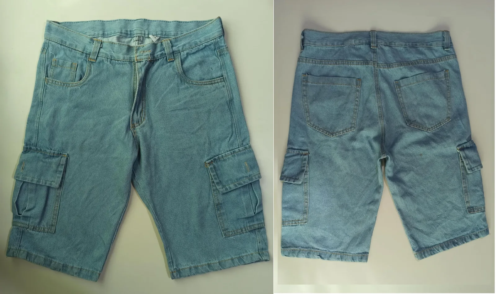 Bermuda Shorts 08: digital sewing pattern for men — denim cargo bermuda shorts with five pockets — Moldey