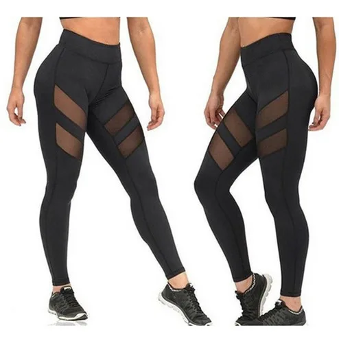 Leggings 10: digital sewing pattern for women — sport leggings with mesh panels — Moldey