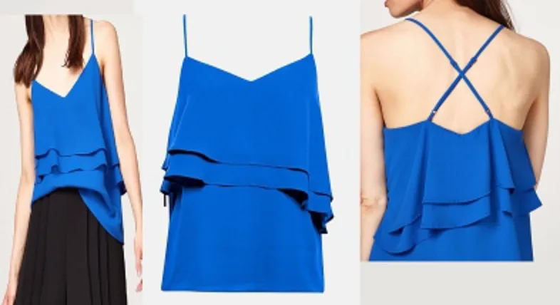 Blouse 29: digital sewing pattern for women — strappy blouse with double layered ruffle — Moldey