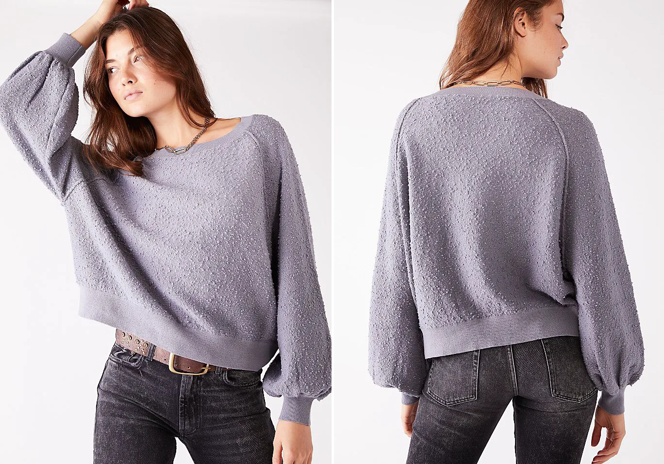 Mery Sweatshirt: digital sewing pattern for women — batwing sweatshirt with boat neck — Moldey