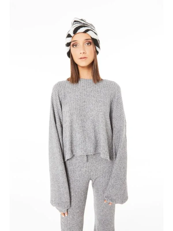 BZ0017: digital sewing pattern for women — oversized ribbed knit sweater — Moldey