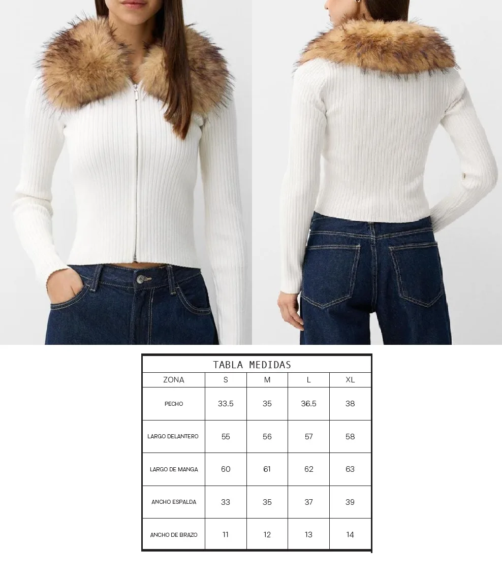 Juliana Jacket: digital sewing pattern for women — ribbed cardigan with detachable fur collar — Moldey