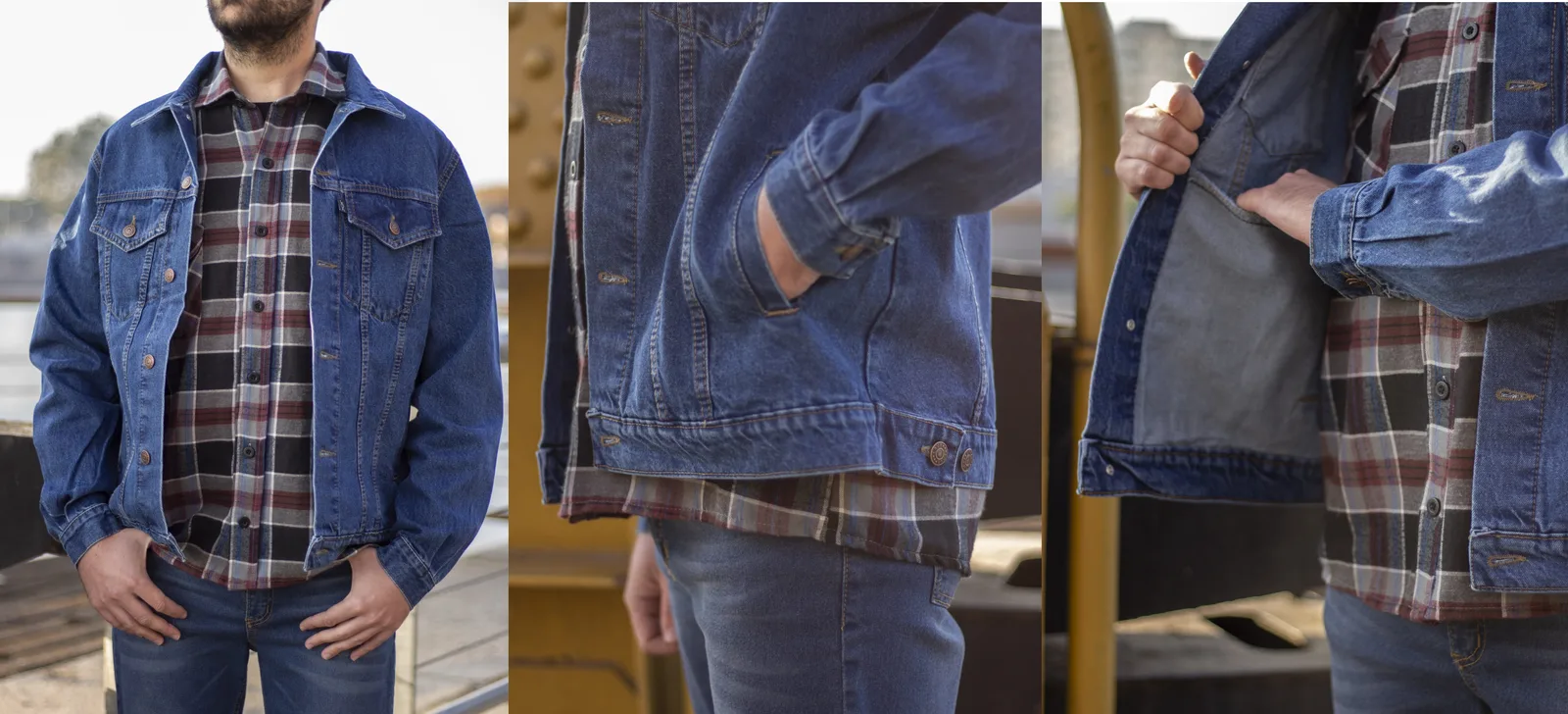 Jacket 008: digital sewing pattern for men — classic denim jacket with metal buttons — Moldey
