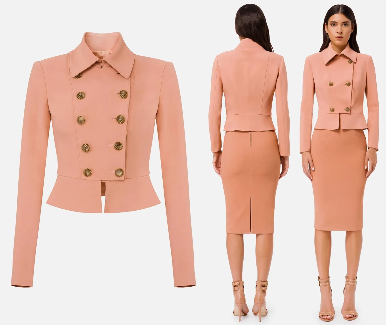Blazer 09: digital sewing pattern for women — short double-breasted peplum blazer — Moldey